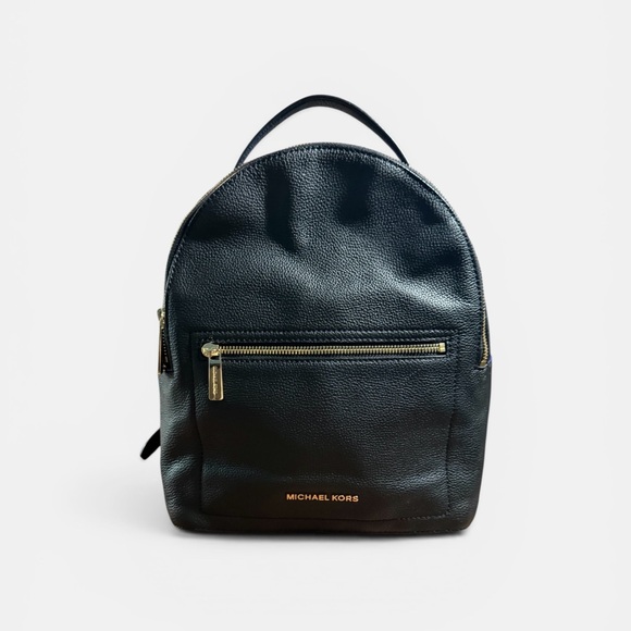 Michael Kors Handbags - Michael Kors Black Backpack with Gold Accents